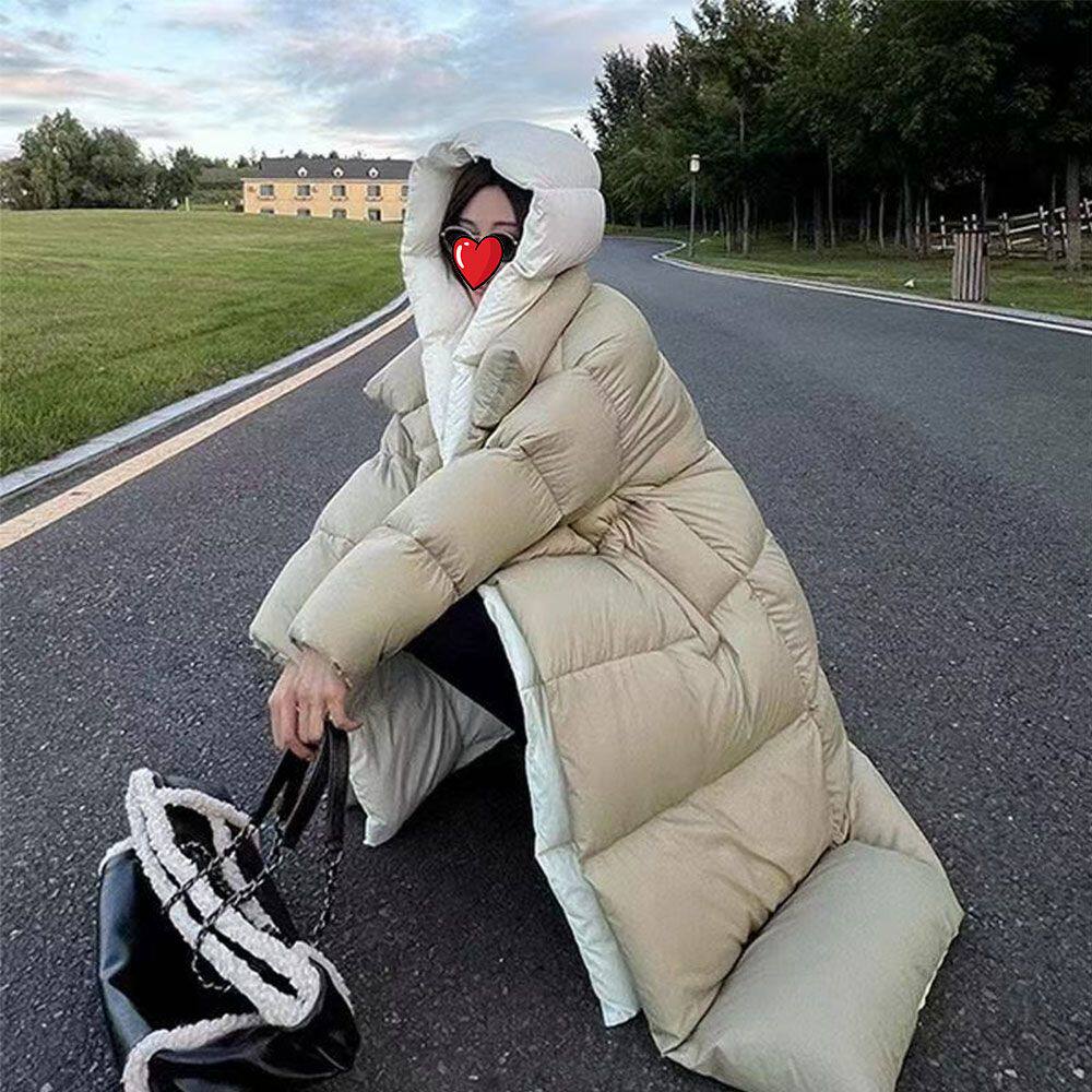 中长款羽绒棉服外套女高