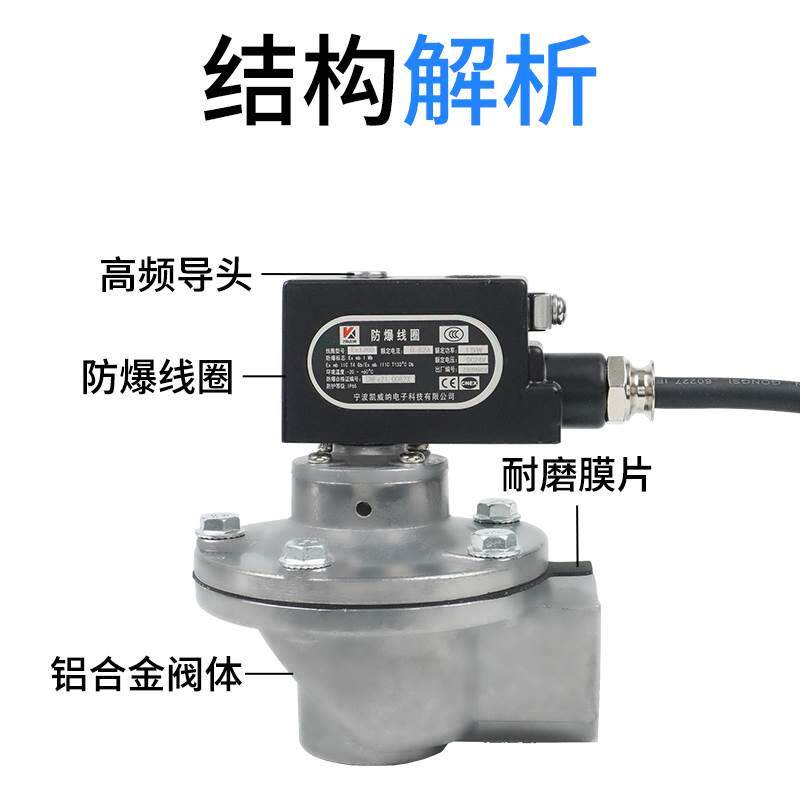 防爆脉冲阀电磁阀dmf-z-20/dc24v布袋除尘阀6分1寸2寸220v24v线