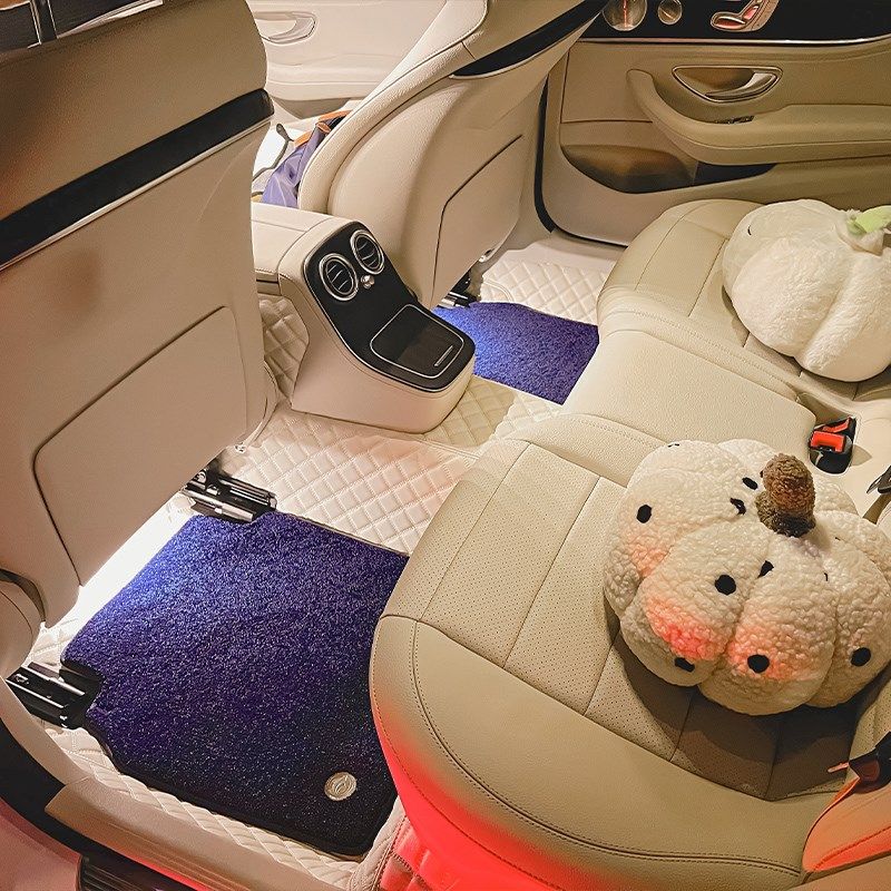 免拆360软包24款奔驰E300L脚垫E260Coupe E260L脚垫全包围游艇蓝