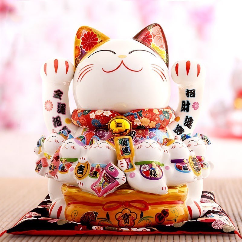 招财猫特大号摆件店铺开业创意家居玄关陶瓷存钱储蓄罐发财猫礼品