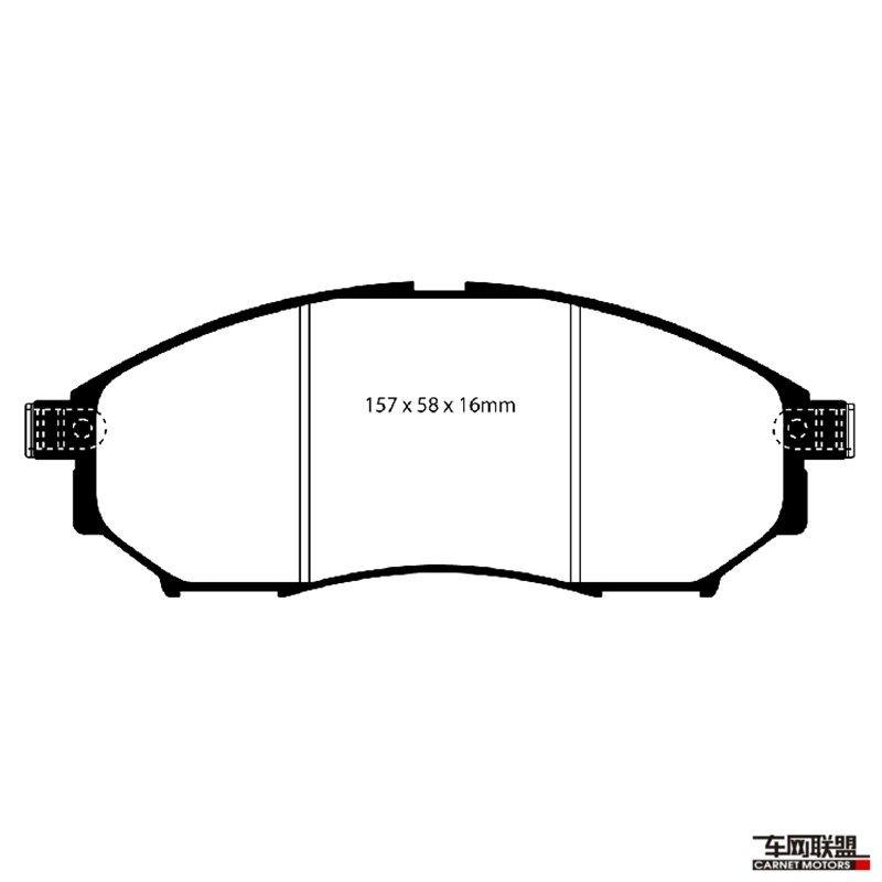 。适配G25/G35/G37/FX35/QX50 前煞车片 英国EBC红皮 D888
