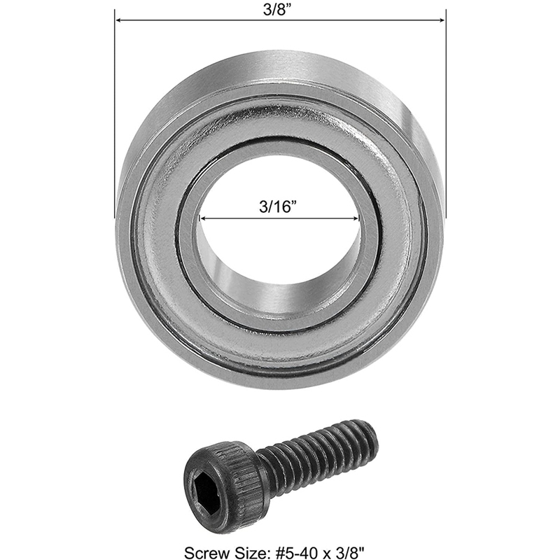 6Pcs Bearing Accessory 3/16Inch I.D. 3/8Inch OD 1/8Inch