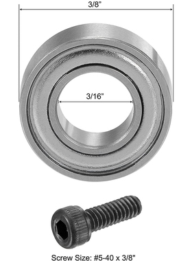 6Pcs Bearing Accessory 3/16Inch I.D. 3/8Inch OD 1/8Inch