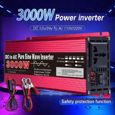好货1000W 1600W 2200W 3000W Pure Sine Wave Inverter DC 12V 2