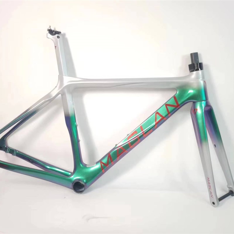 全碳纤维小碗内走线公路桶轴碟刹车架组,全碳公路车架,内走线车