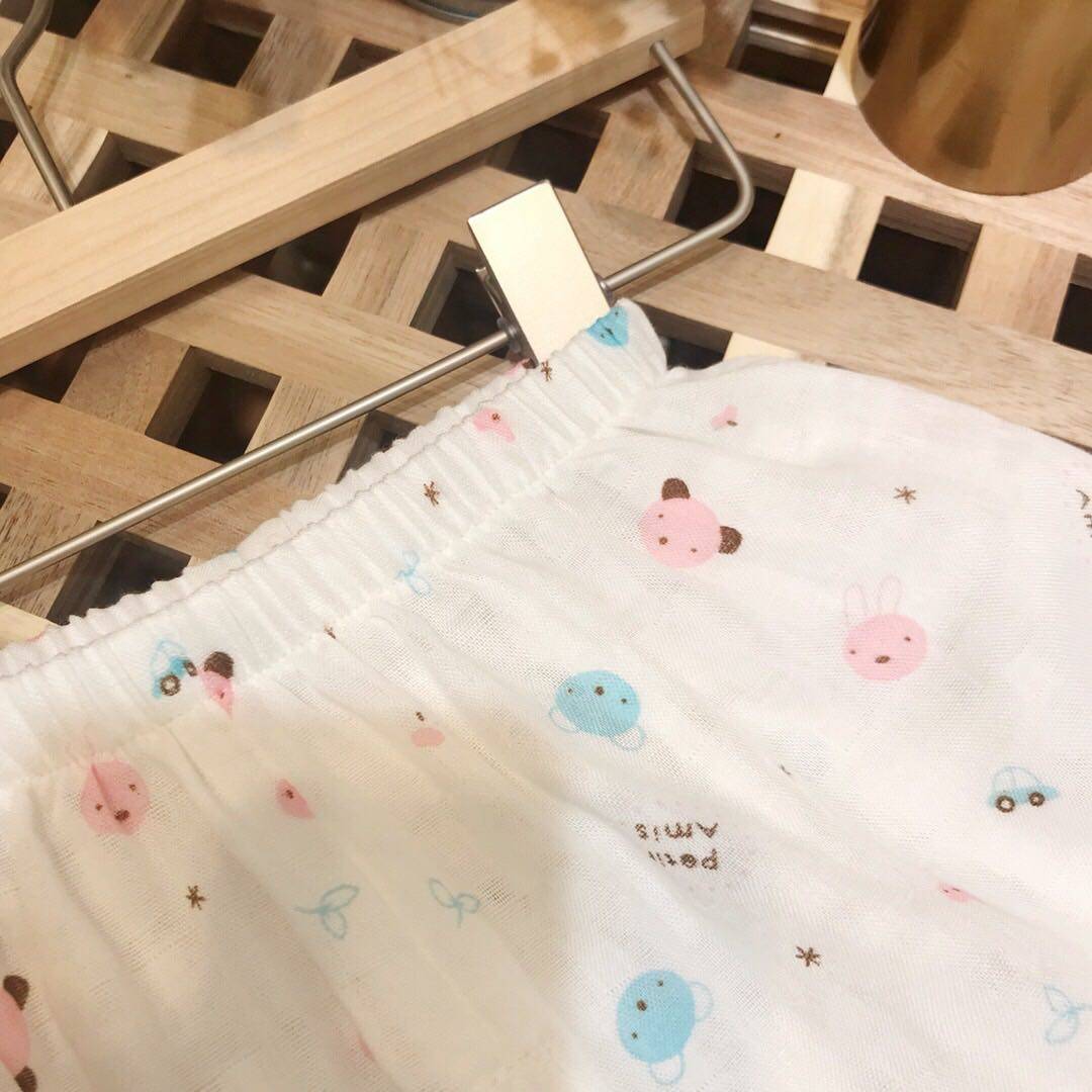 防蚊裤儿童宝宝女男婴儿全竹棉纱裤超薄款灯笼裤子幼小童夏