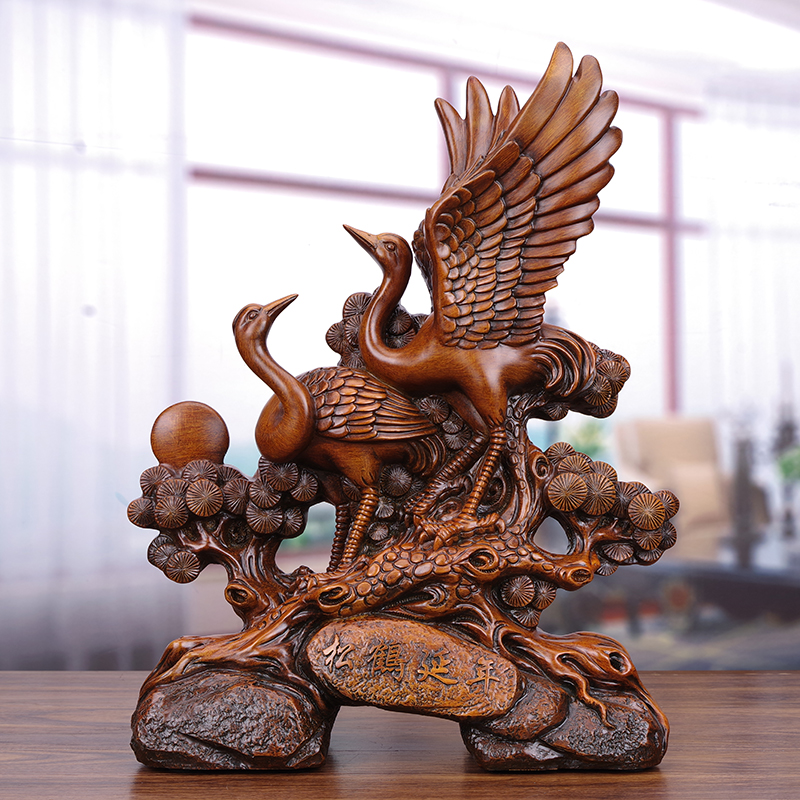 松鹤延年摆件仙鹤祝寿礼物礼品老人爷爷奶奶大寿过寿生日实用装饰