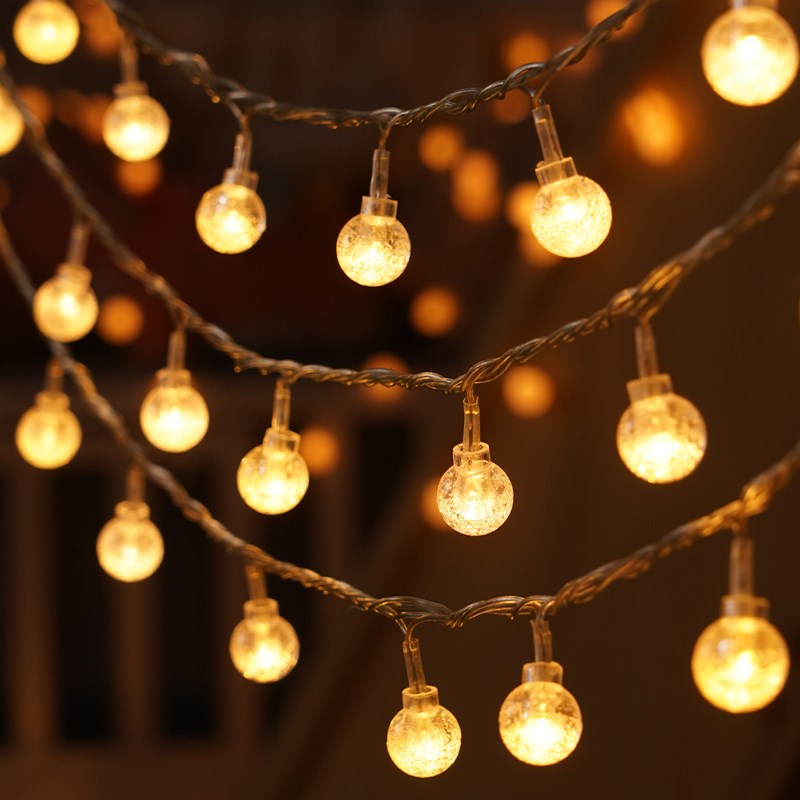 小彩灯闪灯串串灯满天星星灯圆球夜市摆摊酒吧派对氛围灯场景布置