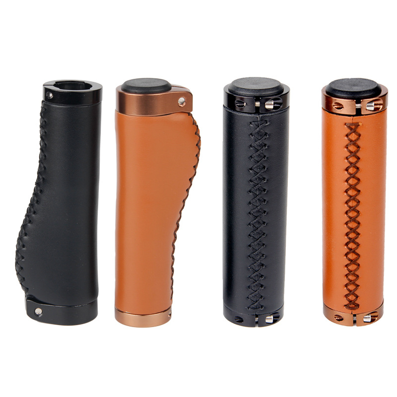 MTB Cowhide Grip Bike Retro Bicycle Handle Grips Bicycle