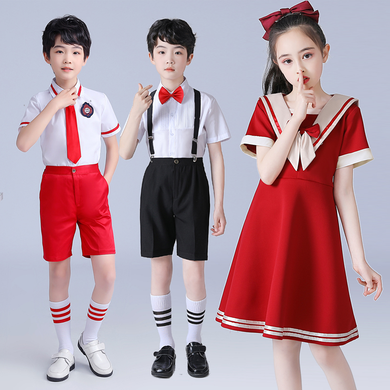 六一儿童合唱演出服中学生小学生大合唱团男女童朗诵表演比赛服装
