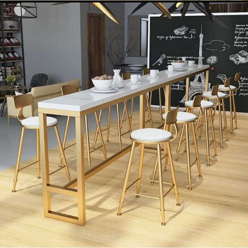 墨尘(MOCHEN)北欧实木吧台椅子高脚凳子休闲奶茶咖啡店酒吧台靠