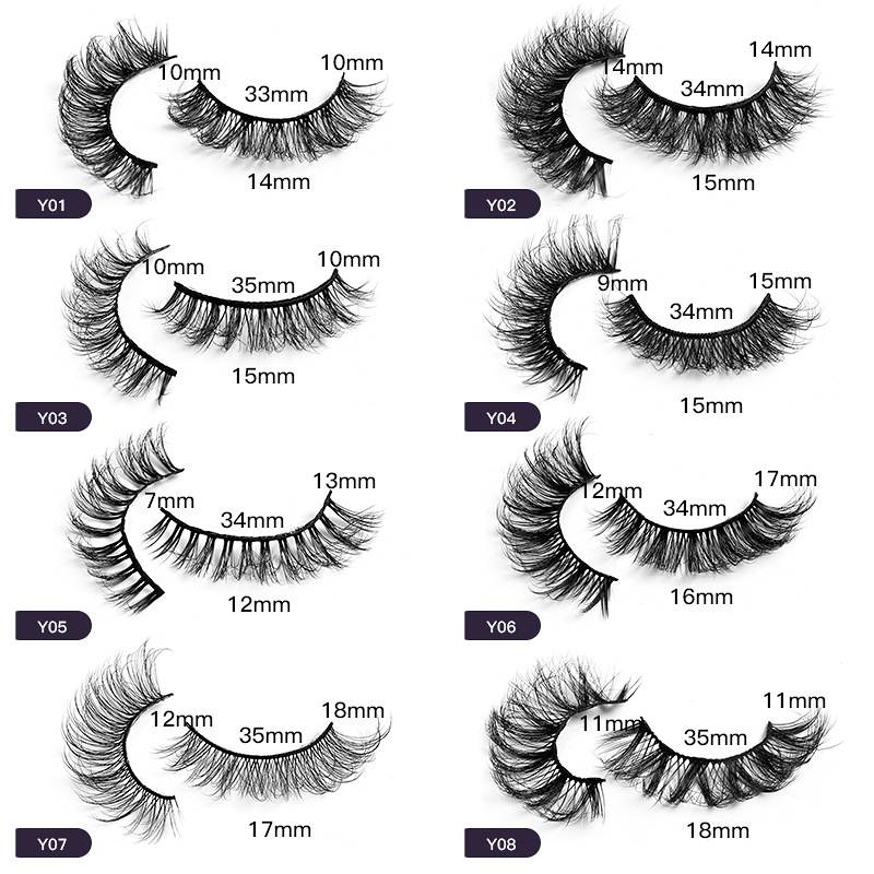 5Pairs 8D fake Lashes makeup Natural Fluffy False Eyelashes
