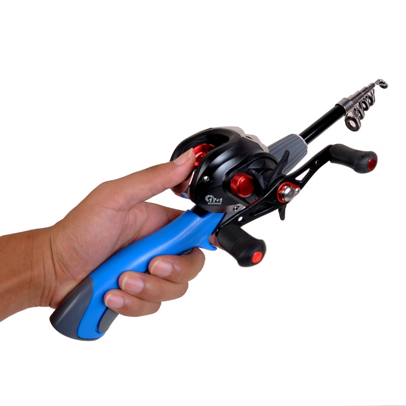 便携伸缩路亚竿套装全套ul枪柄水滴轮微物翘嘴马口收缩海竿抛竿