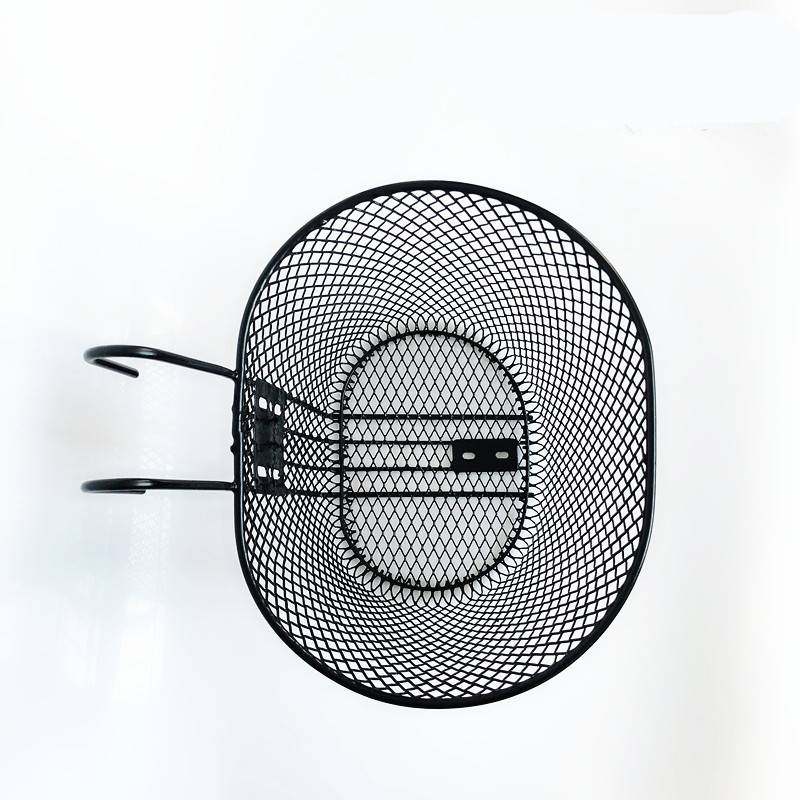 锂电摺叠车筐自行车前篮迷你代步电动车筐登山车挂篮铁质金属筐