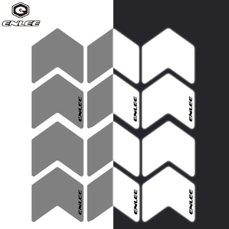 ENLEE 12pcs Bike Stickers Wheel Decals Reflective
