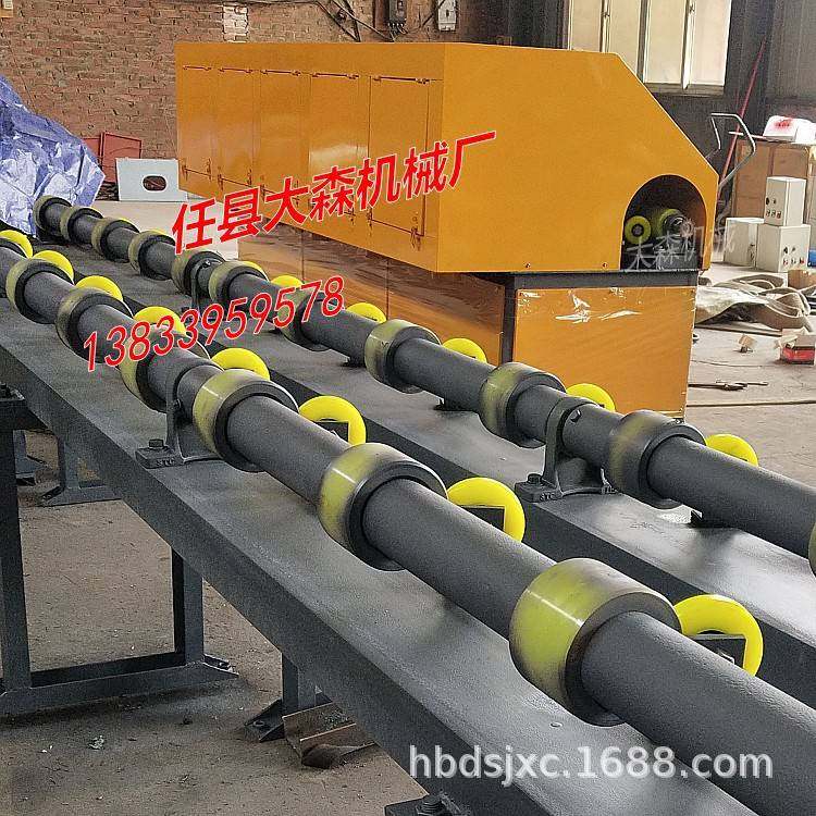 多工位钢丝刷圆管除锈抛光机 立式5组外圆抛光机 钢管研磨抛光机