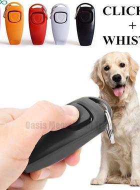 2 in 1 Dog Training Whistle Clicker Pet Dog Trainer Aid Guid