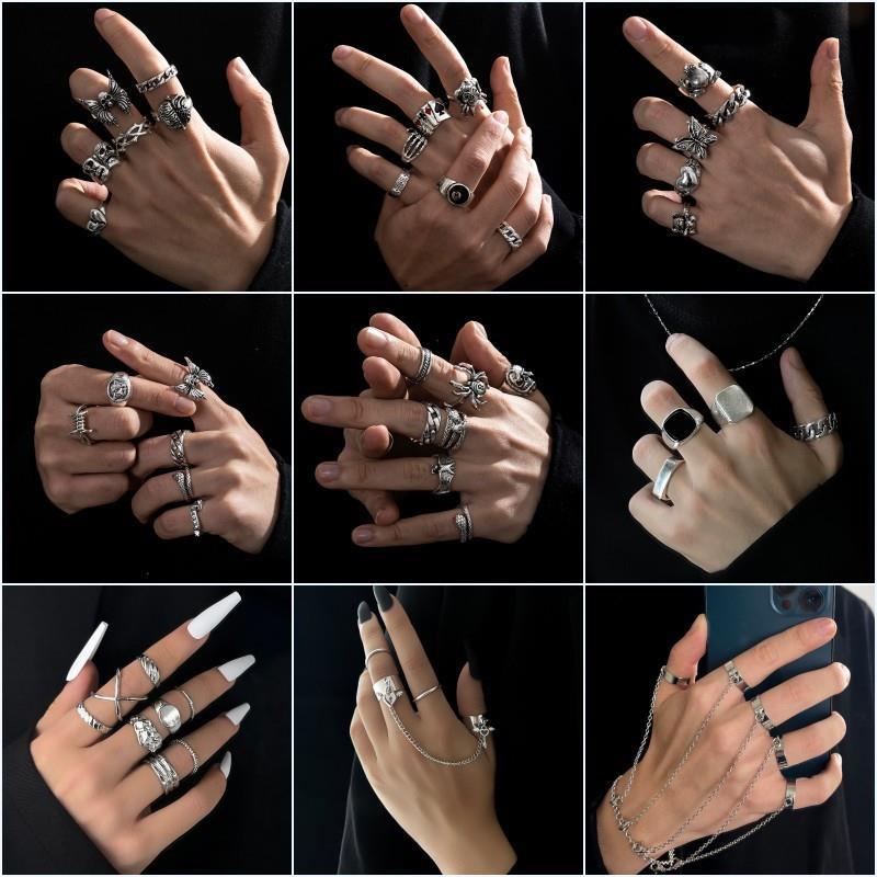 European and American trend skull serpentine ring欧美潮戒指