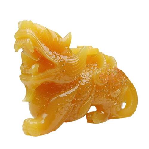 米黄玉貔貅摆件黄玉如意貔貅家居客厅酒柜饰品摆件