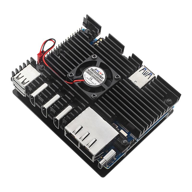 香橙派OrangePi5Plus铝合金外壳Orangepi5Plus散热风扇保护壳图片
