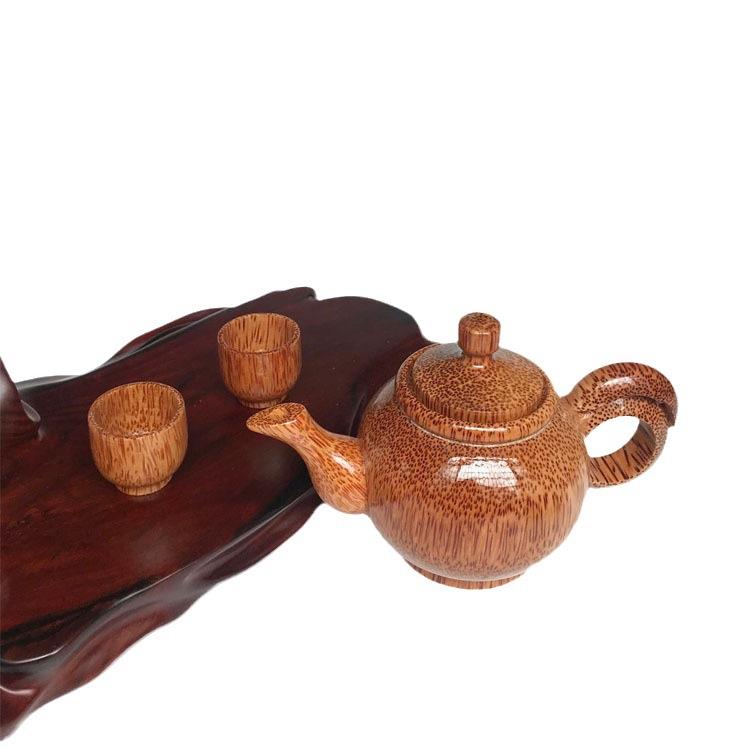 椰木茶具梅花形茶杯套装木质酒杯椰木产品加工大量制作厂家直销