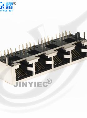 RJ45插座 5622S 四胞 10P8C G/F  网络插座 黑PBT