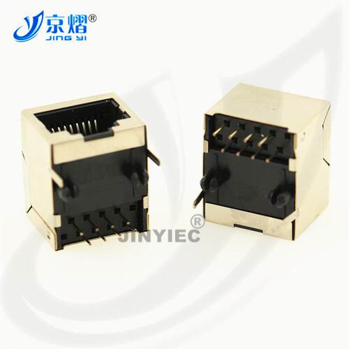 京熠|RJ45插座 不带灯 长19MM 8脚 网络插座 8P8C