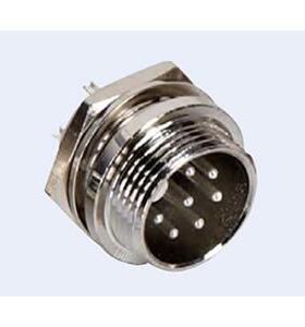 重强航空插头连接器公插座16M-2B-3-4-5-6-7-8-9-10芯 GX16插座B