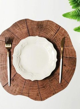 Coaster Pad Wood Table Mat Placemat Grain Plastic Cup Plate