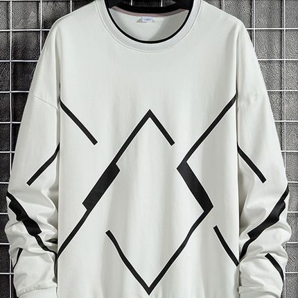 Spring New Fashion Blue Sweatshirts Men Setwear Pullover Ove