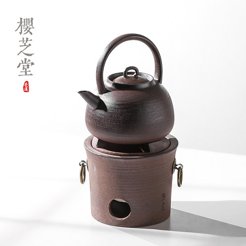 好货小炭炉老岩泥柴烧煮茶壶户外烧水壶木碳风炉火炉子底座家用老
