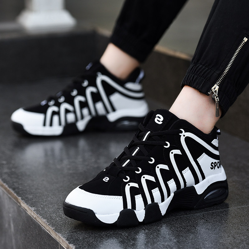 男童鞋子秋冬款12男孩潮鞋13加绒棉鞋15岁冬季皮面大童篮球运动鞋