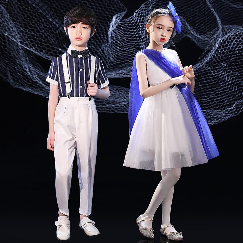 六一儿童合唱服演出服男女童大合唱团礼服朗诵服装中小学生表演服
