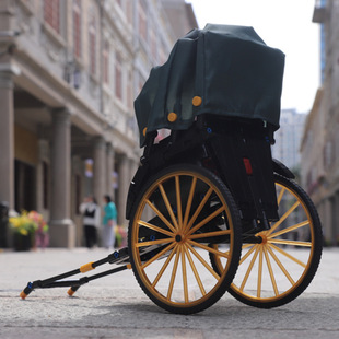 50014老上海黄包车复古怀旧拼装模型客厅拼插积木摆件礼品