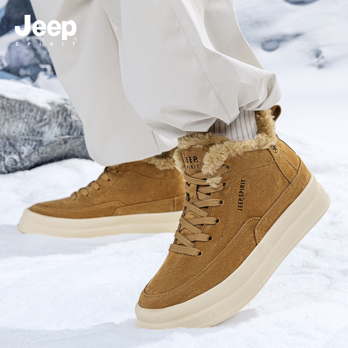 jeepspirit男鞋2025新款棉鞋男
