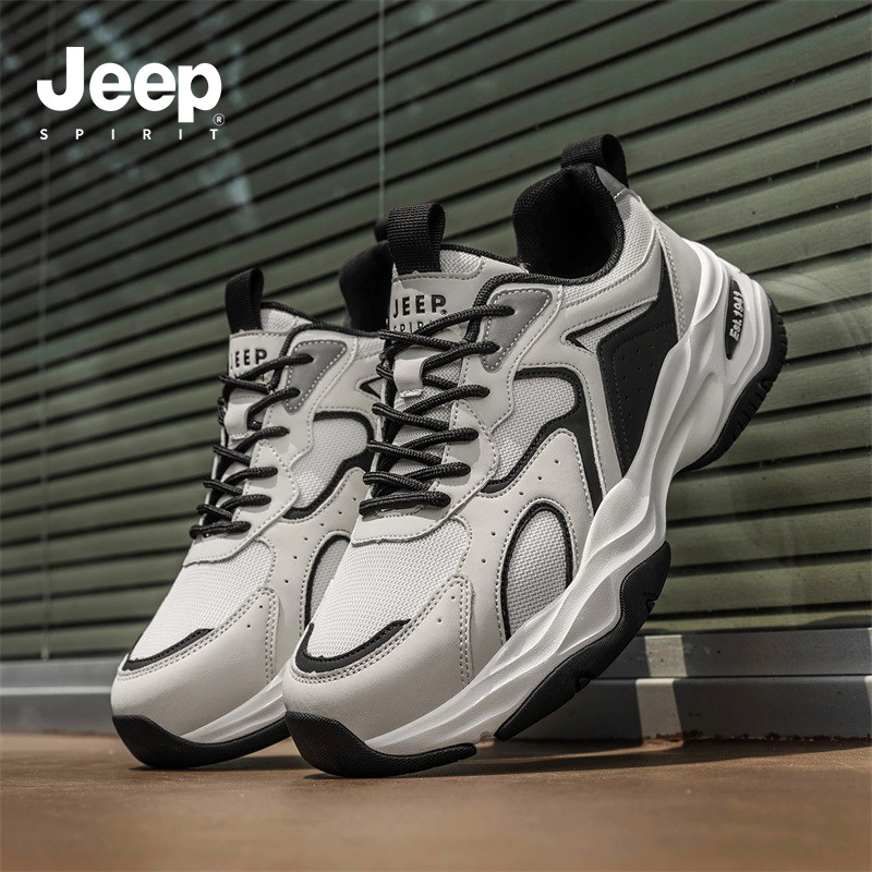 JEEPSPIRIT吉普男鞋2025新款厚底老爹鞋男潮流透气休闲运动鞋子男,流行男鞋,单鞋,淘宝优惠券,粉丝福利购,淘宝优惠卷