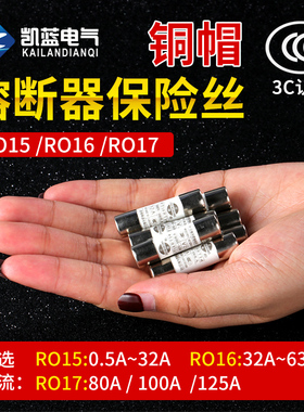 R015熔断器 RO15/16/17陶瓷保险丝管RT18 1A 2A 3A 5A 6A 10A 32A