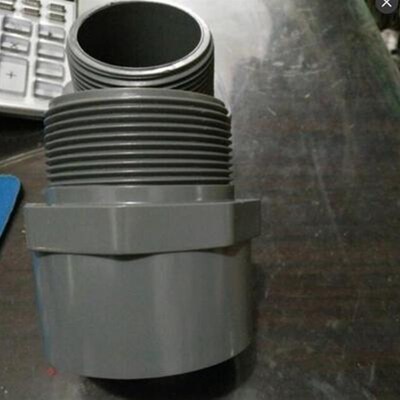 UPVC外牙直接灰色外丝直接头DN15 20 25 32 40 50 65 80 100