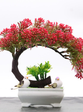 假花装饰品植物盆栽酒柜摆件桌面茶几新房客厅电视柜书房书架客厅