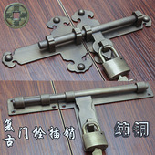 包邮 庭院大门栓门扣新款 铜门栓老式 明装 如意门栓 门插销锁仿古中式