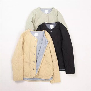 速发文艺大码 夹棉小棉袄秋冬内搭圆子薄棉小个短棉衣棉服领外套