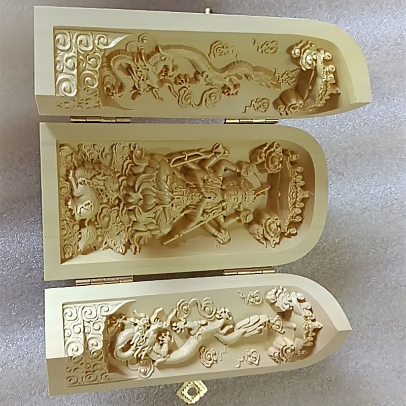 速发10神分三开黄杨木雕斗母元君摆件道家公相摆摆斗母元君件件