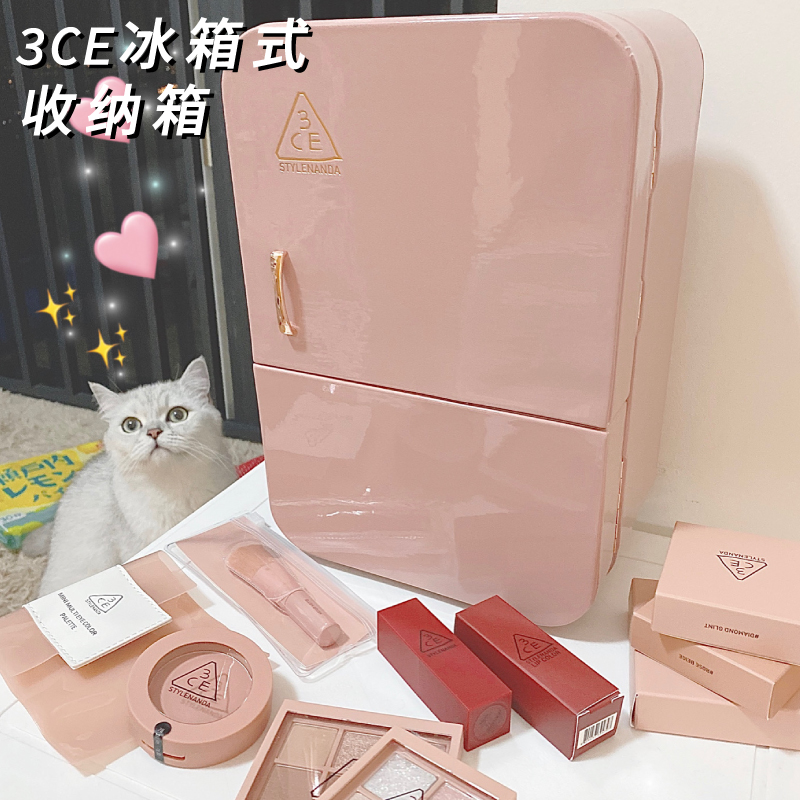 速发ce迷你小冰箱收纳箱化妆理现箱秒发少心整货箱粉色