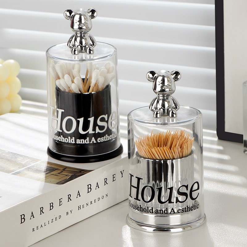 速发牙签盒家用个性创意客厅茶签棉几盒牙线收桶纳便携式牙线盒