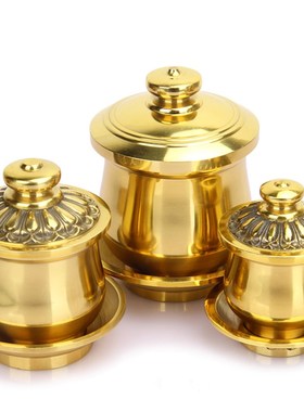 速发佛前供水杯贡净圣水观纯铜供佛杯杯音杯水杯莲花家用敬水杯小