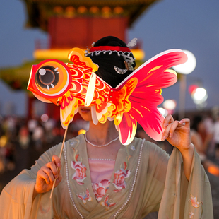 速发中秋国灯笼户外儿童手发花灯锦鲤鱼灯节潮手工提光灯宫灯