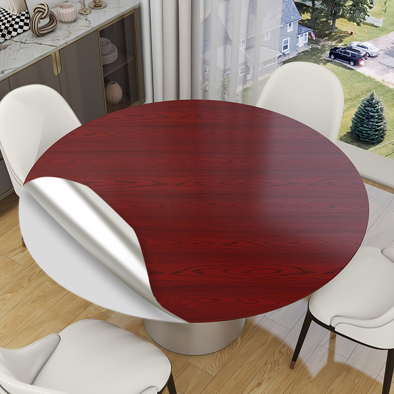 速发圆桌面木纹贴纸防水防防加潮翻新自粘旧改造餐桌遮丑圆形防烫