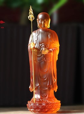 速发供璃地藏王菩萨佛像摆件居奉客厅琉家摆放站像地藏菩萨