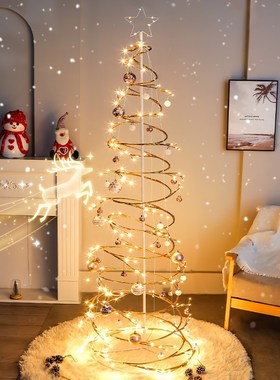 速发圣诞树风2024新款叠用店折家tget圣诞节装饰酒可场景布置