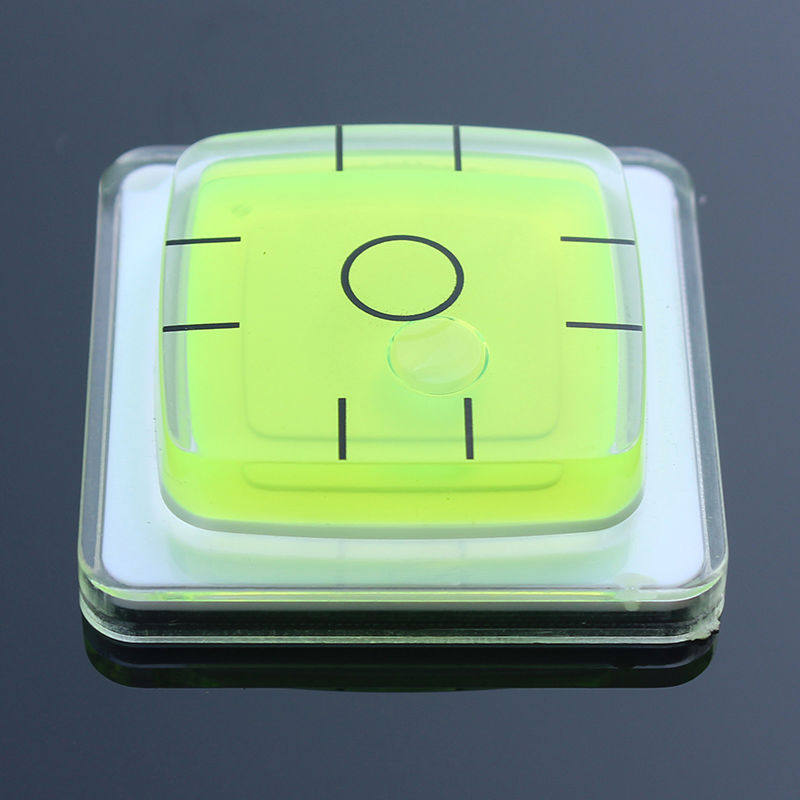 亚克力正方形水平泡珠绿色万向水准泡房车水平仪测量45x45x12mm